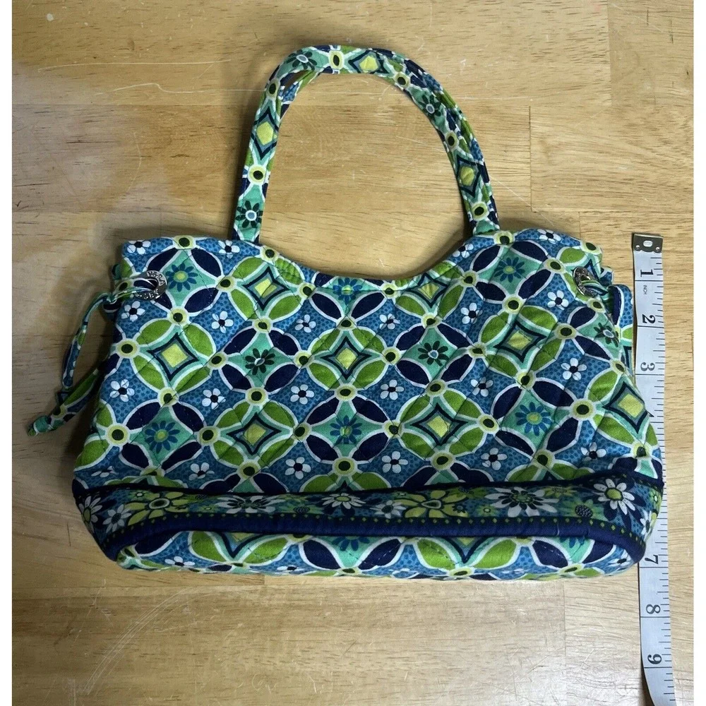 Vera Bradley Daisy‎ Small Handbag Purse Blue Green